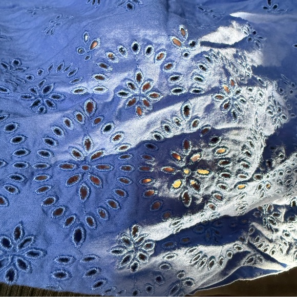 Old Navy Women's Blue Eyelet Dress Size XXL Petite Xxlp Sleeveless Summer - Picture 2 of 8